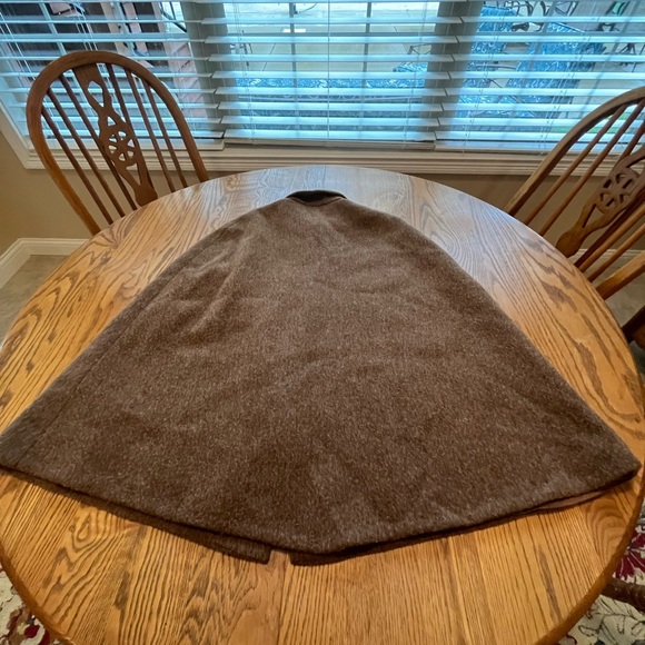 Vintage 50’s Era Lined Wool Cape Brown Women’s M - Picture 2 of 9